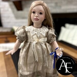 VINTAGE Porcelain Doll Anastasia's "Anna" - 1 of 50 by Mazie Pannell With COA